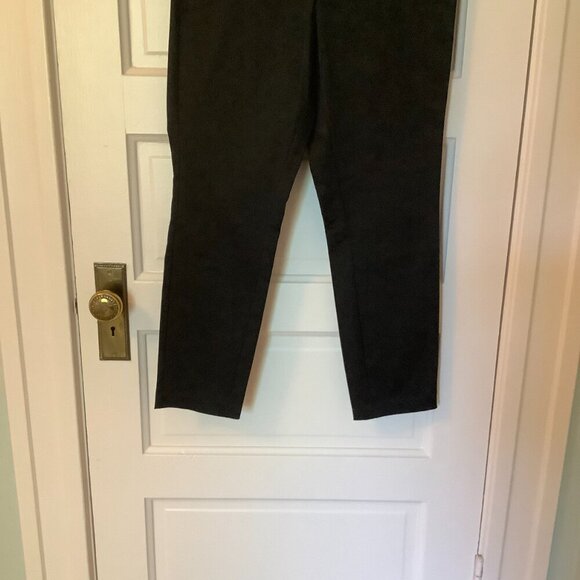 rag & bone women's tailored pants 10 black back zipper slim ankle cotton - Picture 2 of 10